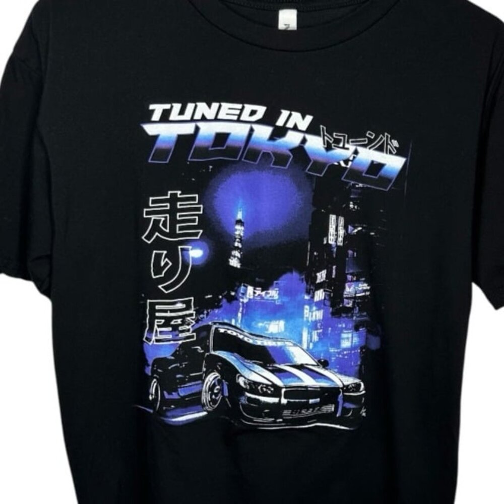 Skyline R-34 T-Shirt Black Size Large